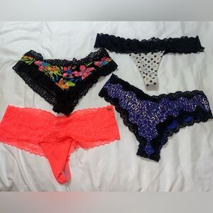 Y2K Victoria’s Secret Panties (2 Medium, 2 Large) - Party girl bundle :)